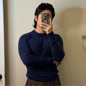 Club Monaco Navy Sweater with Yellow Trim